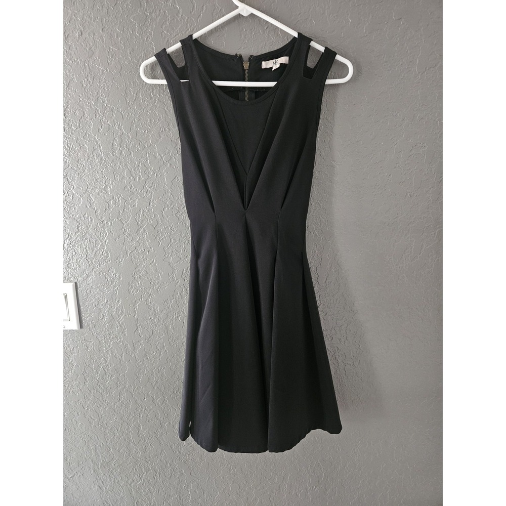 Black Cutout Fit & Flare Mini Dress Wedding Guest LBD Coquette Summer Party